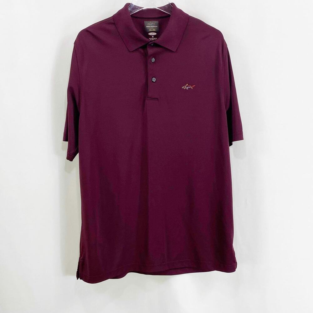 GREG NORMAN FOR TASSO ELBA Wine Burgundy Collared Polo - Picture 11 of 11